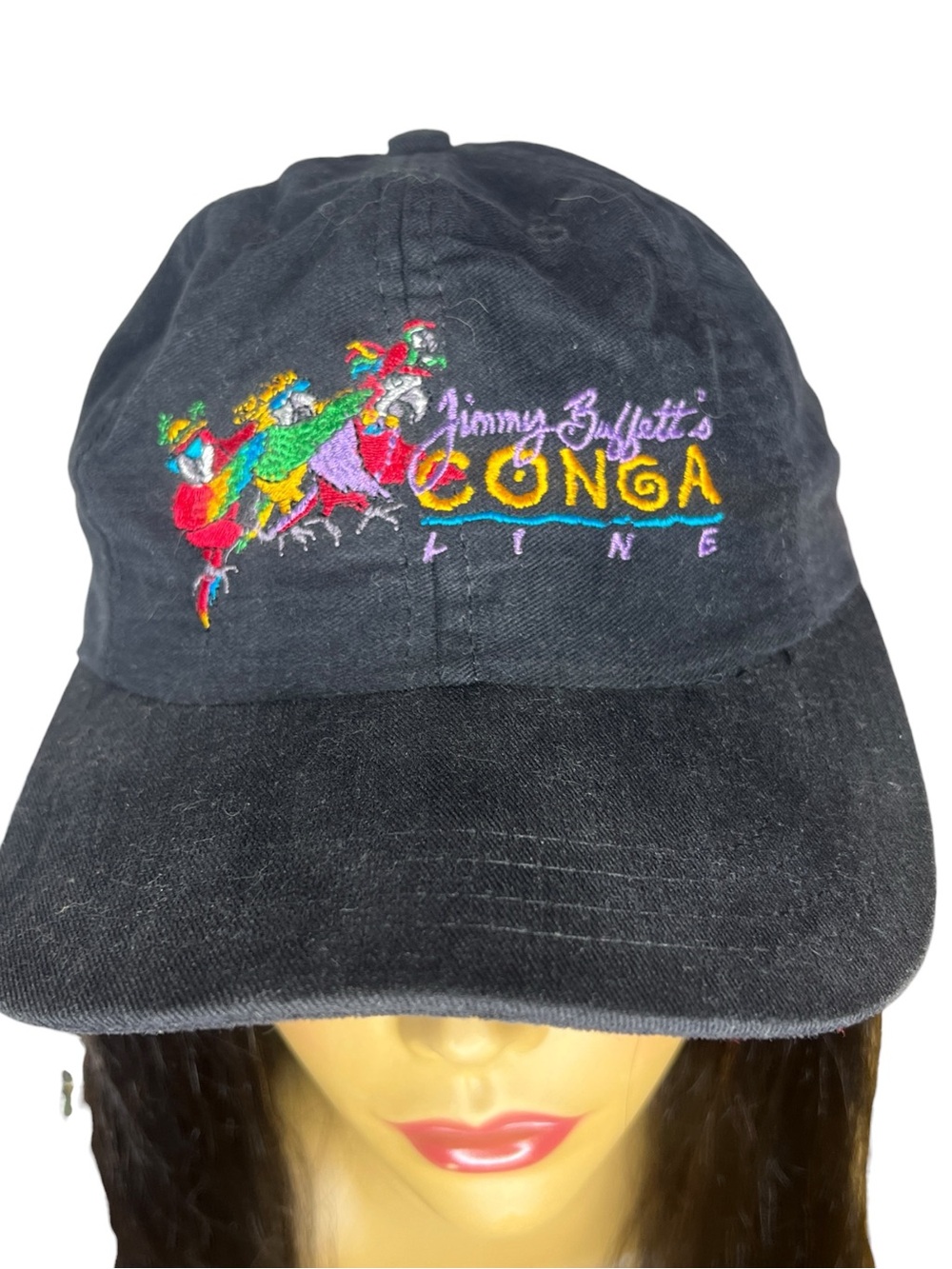 Vintage 90s Jimmy Buffett Conga Line Margaritaville Parrot Hat Made USA